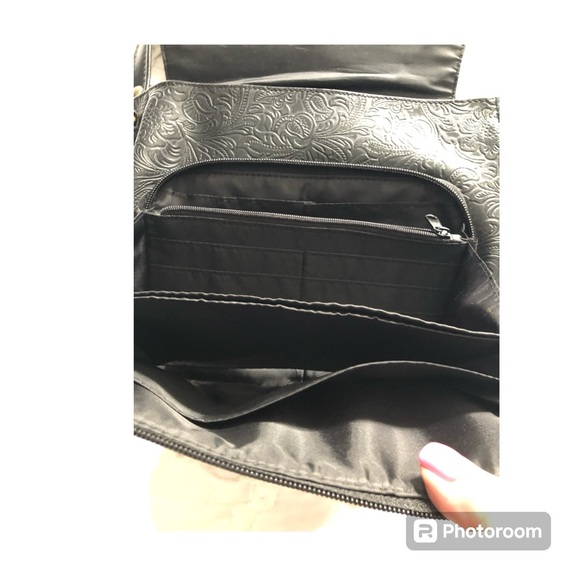 Like NEW - Embossed Faux Leather Purse with attached wallet - Picture 5 of 5